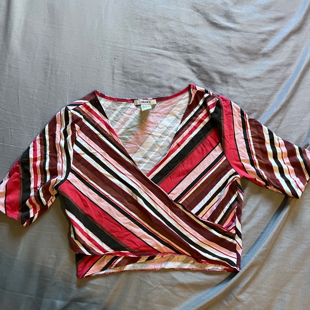 Forever21 striped crop top